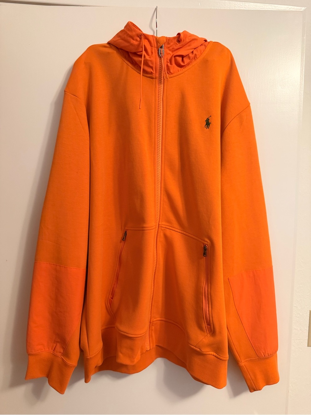 Polo by Ralph Lauren Bright Orange Hooded Zip-Up Sweatshirt